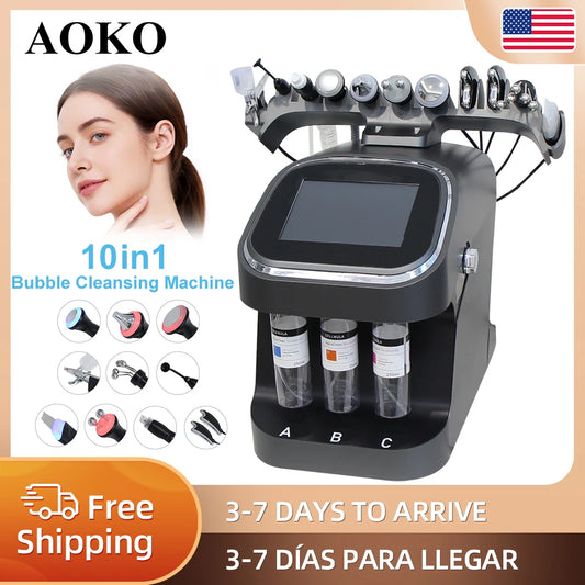 AOKO 10 In 1 Bubble Hydrogen Facial Spa Cleaning Device