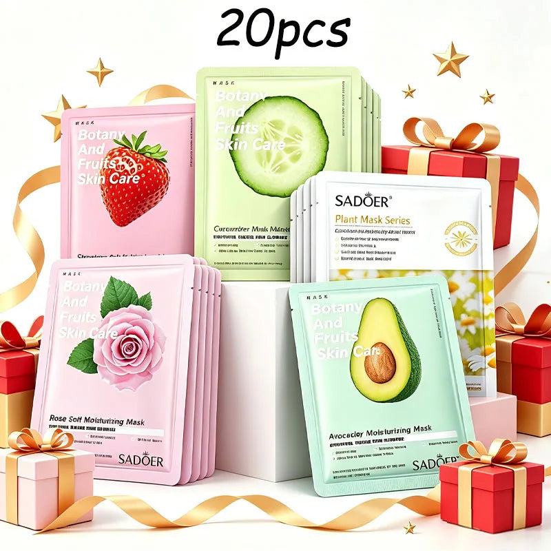Hydrating Hyaluronic Acid Vitamin C Facial Masks 20 Pack