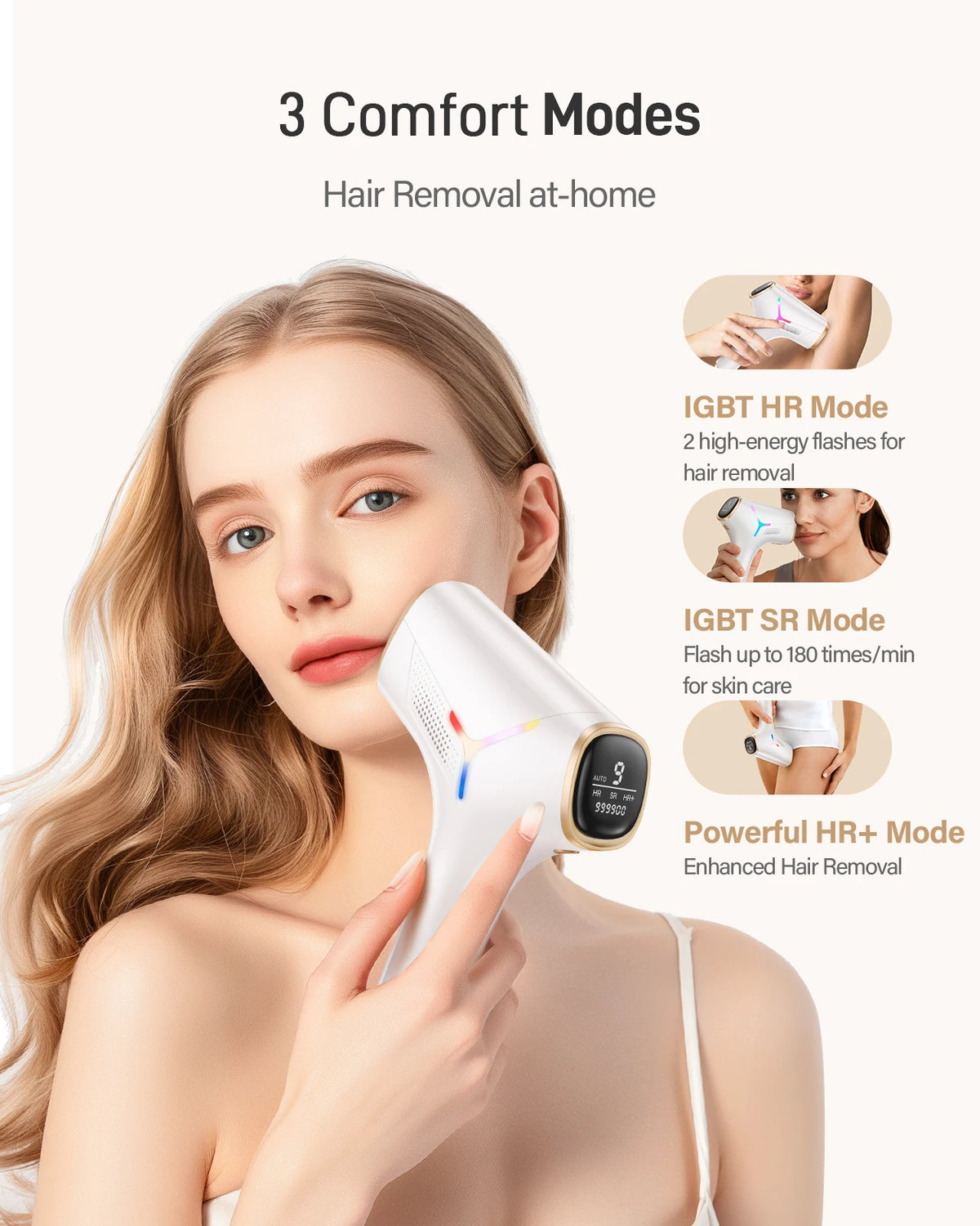 Totmizby IPL Hair Removal Device With 990000 Flashes For Beauty