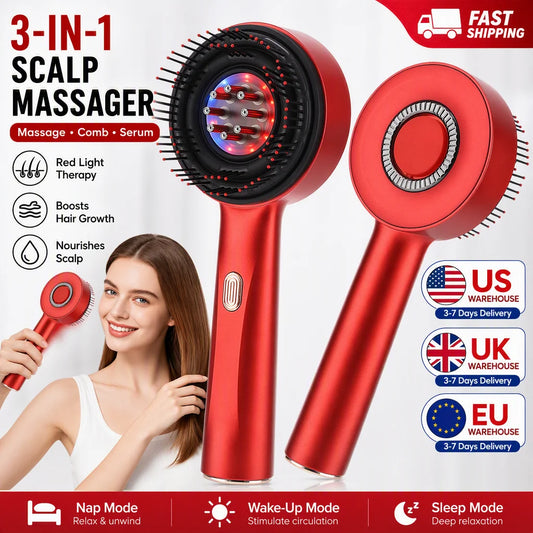 Hailicare Electric Red Light Scalp Massager Comb For Hair Relaxation