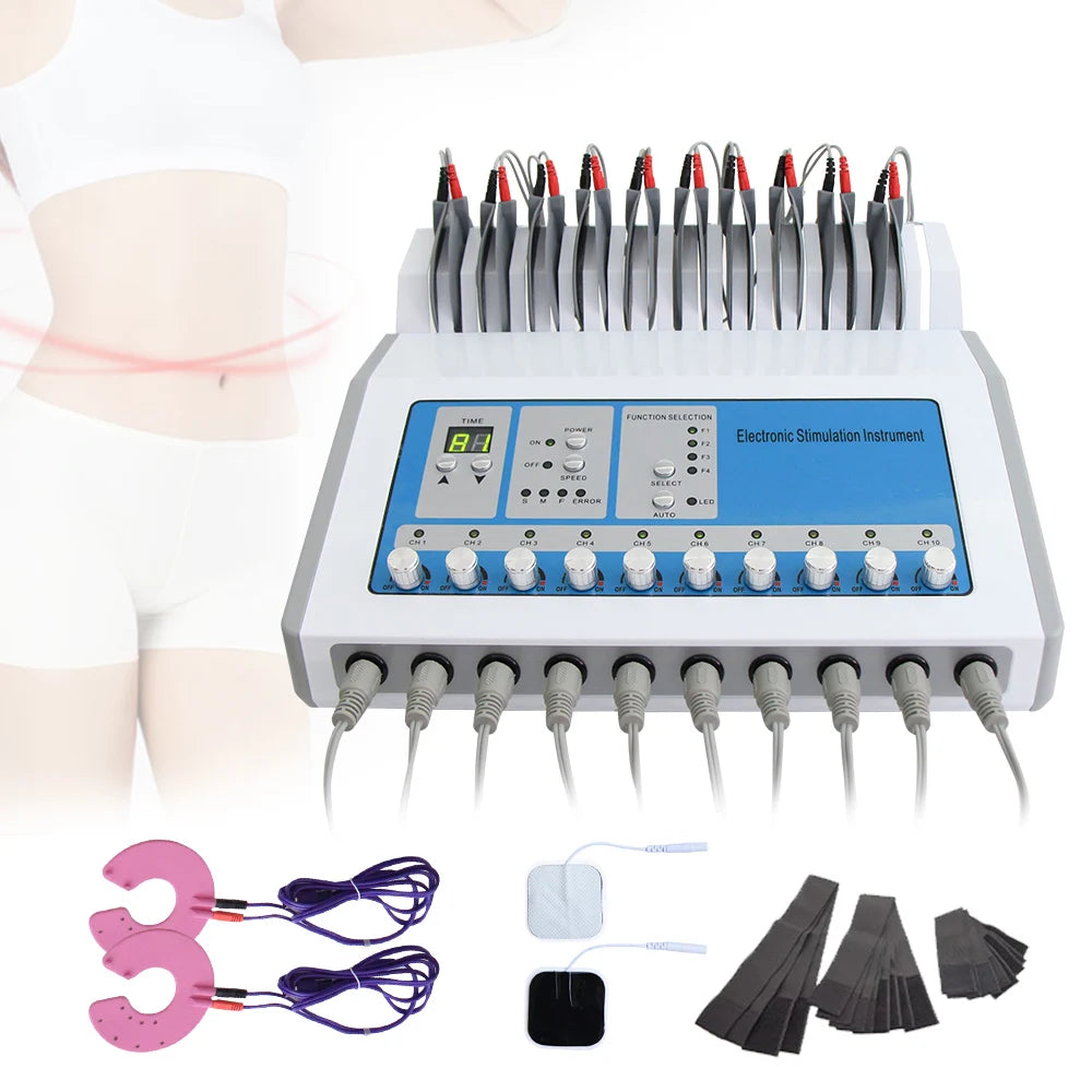 EMS Microcurrent Electric Muscle Stimulator Slimming Weight Loss Machine Russian Waves Body Shapping Massager Skin Care