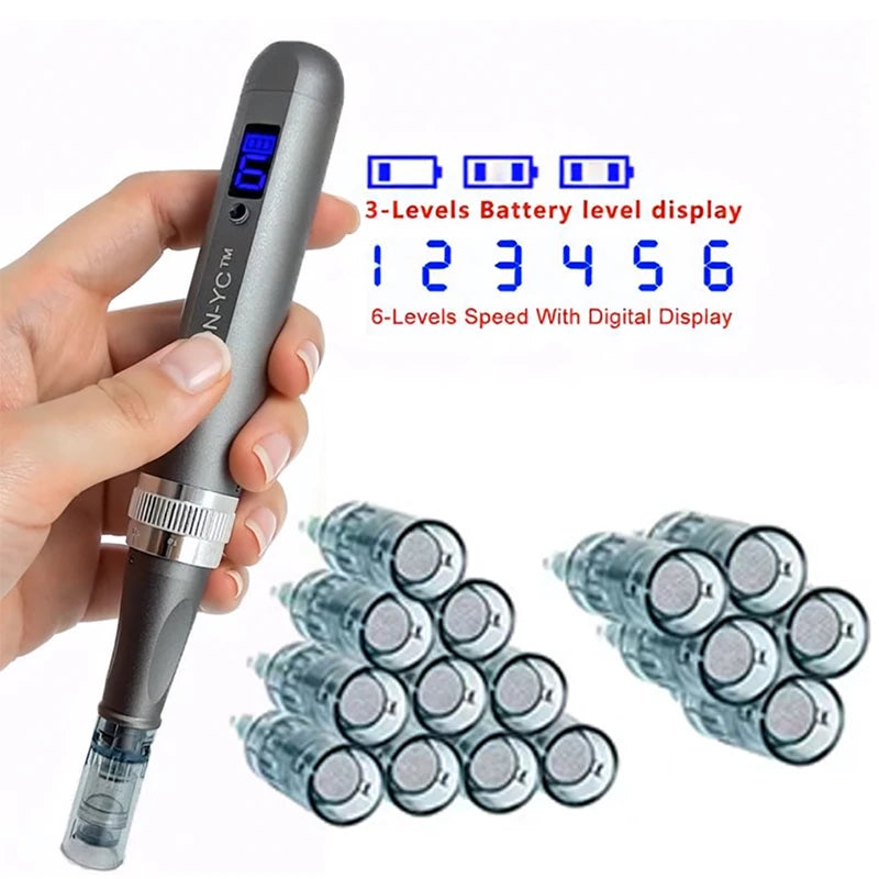 Dr DermaPen M8 Wireless Dermapen Microneedling Machine Easy To Use At Home Contains 15pcs Nano Needles Length 0.25mm