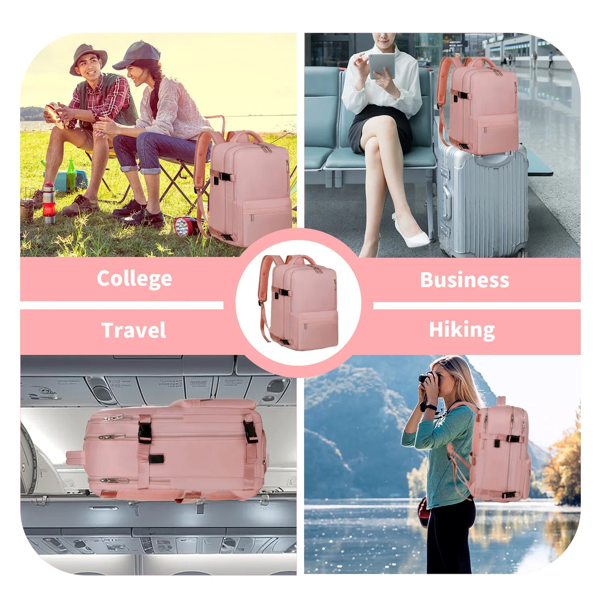 Large Capacity Travel Backpack With Laptop Compartment And Usb Port