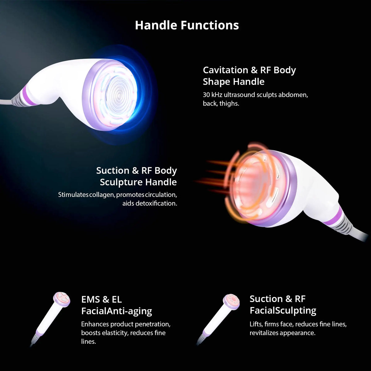 S Shape Machine 30K Ultrasound 2.5 RF EL Face Lift Body Shape Machine