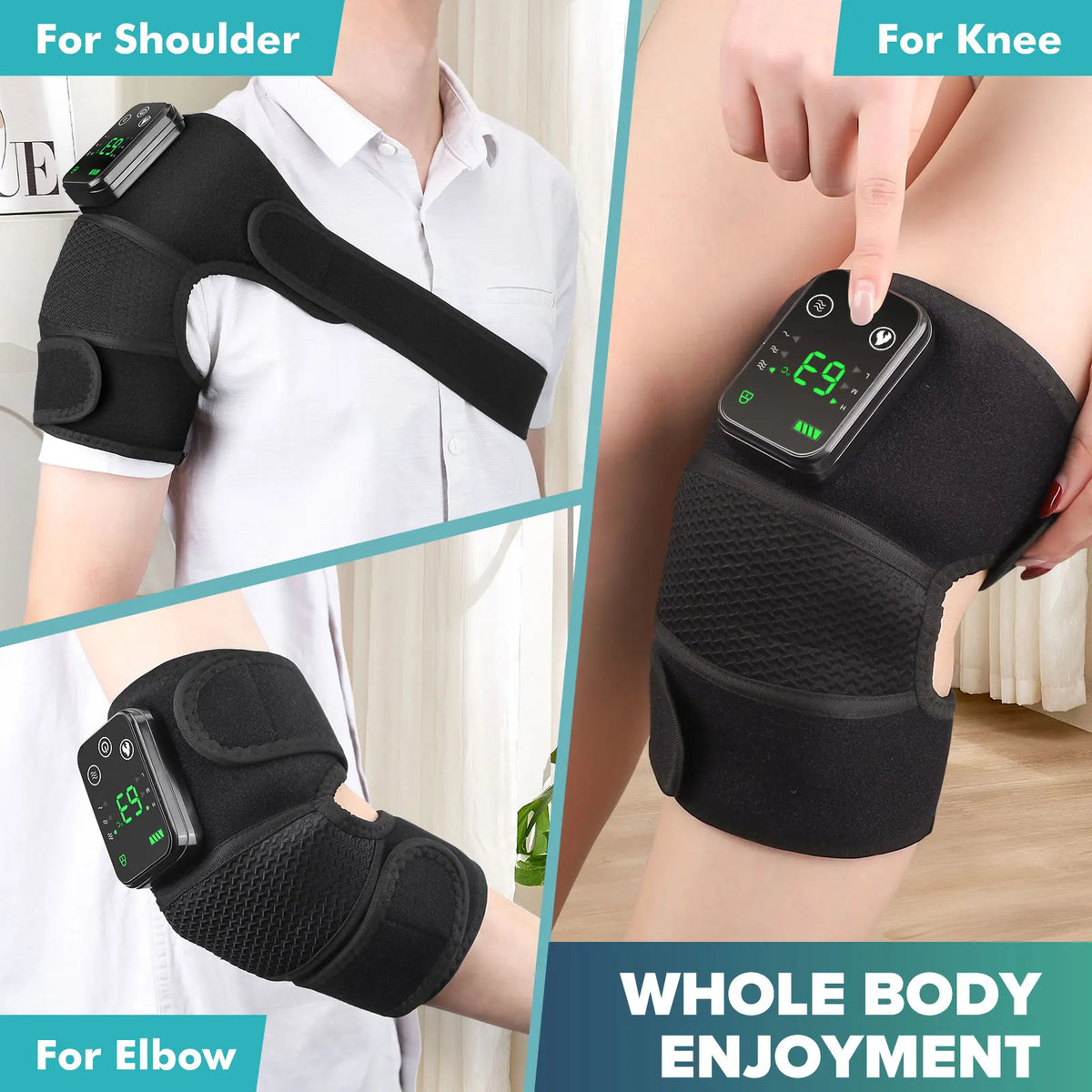 Hailicare Cordless Knee Massager With Heat And Vibration Relief
