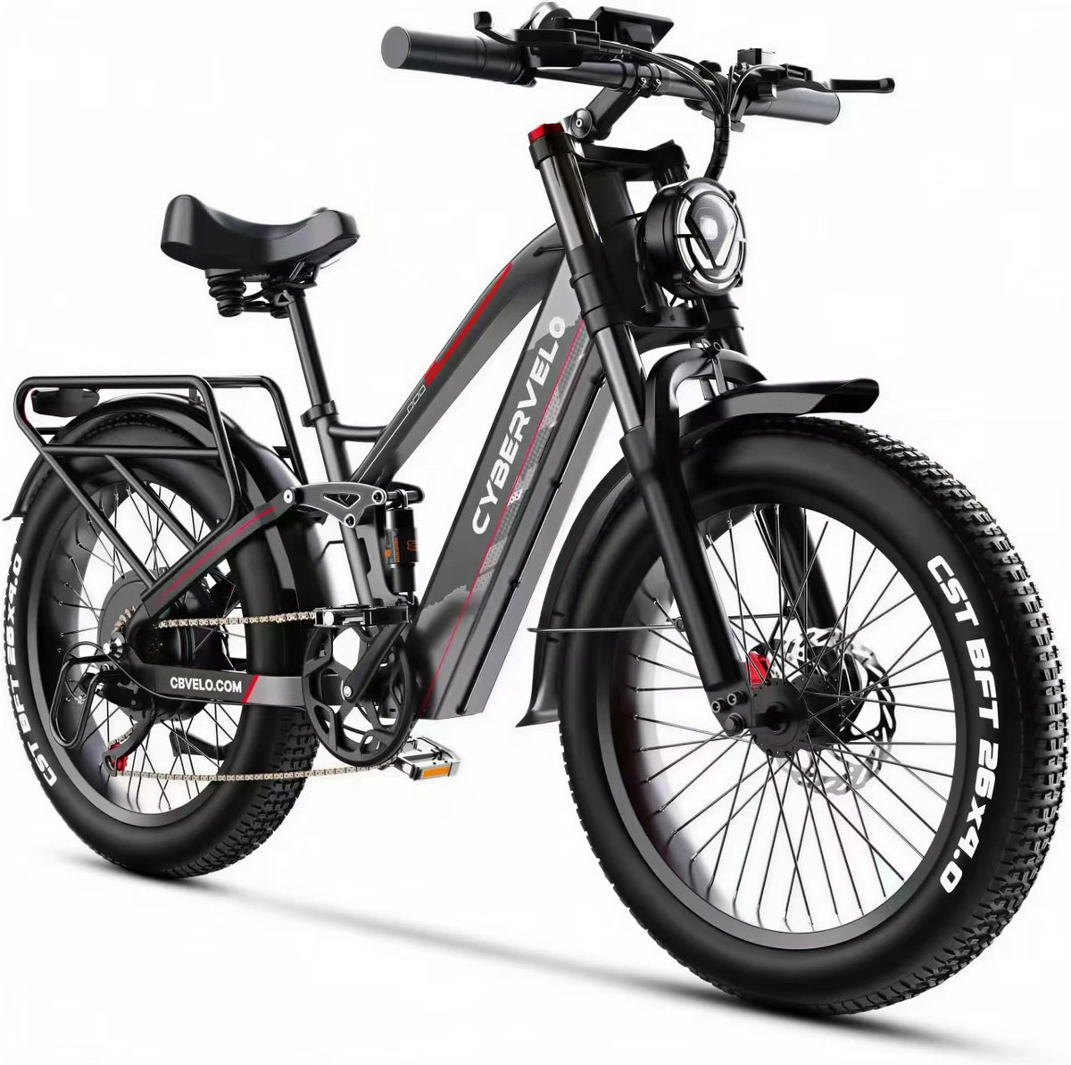 Lionland Fat Tire Electric Bicycle All Terrain Long Range Design