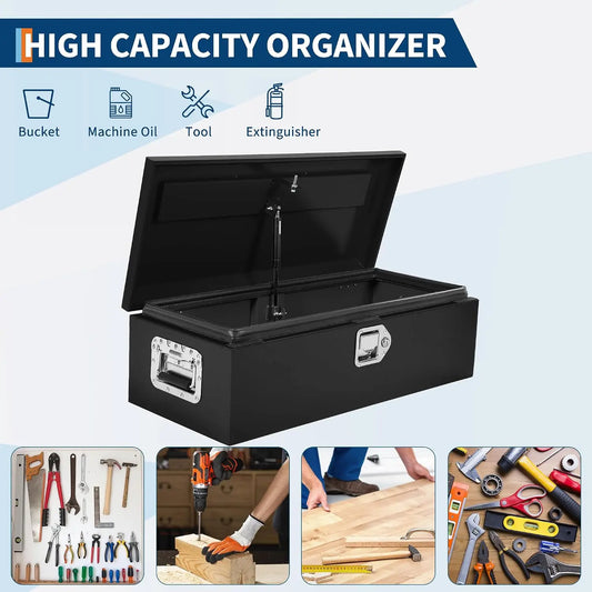 Garvee Diamond Plate Steel Truck Bed Tool Storage Box