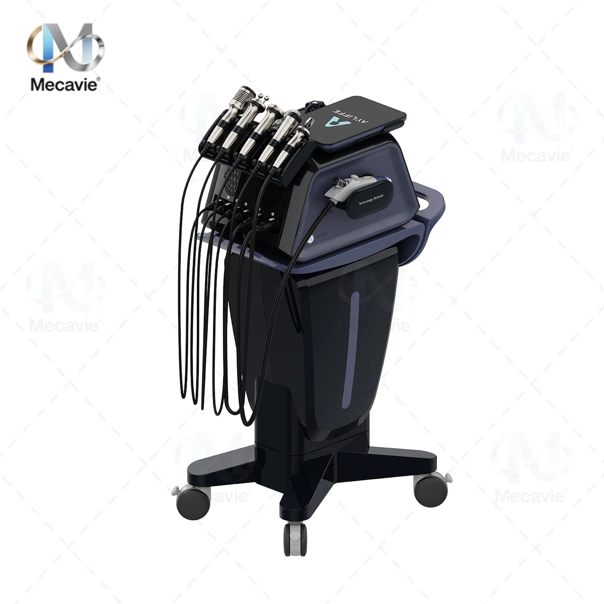 M6 Obsidian 6‑in‑1 Hydro Facial Machine Pore Deep Cleansing Blackhead Removal Plasma Acne Repair Oxygen Infusion Microcurrent Anti‑Aging Hot Cold Therapy Desktop Salon Skin Care Device