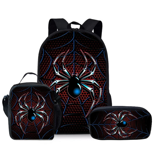 Spider Pattern 3D Cartoon School Backpack For Children