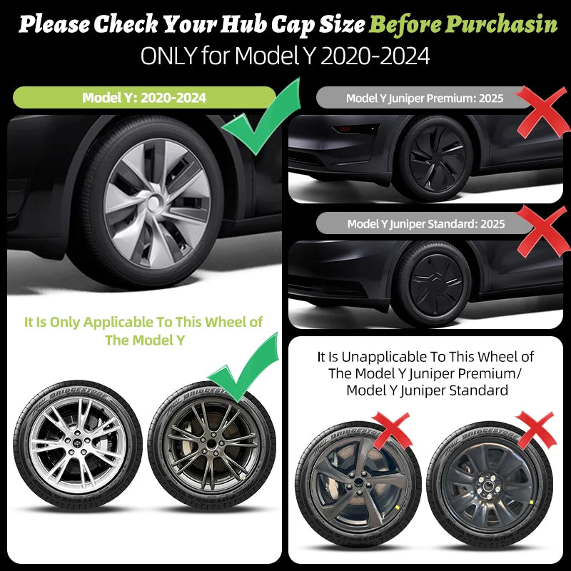 Motenio Wheel Covers For Tesla Model Y Cyclone Style Kit