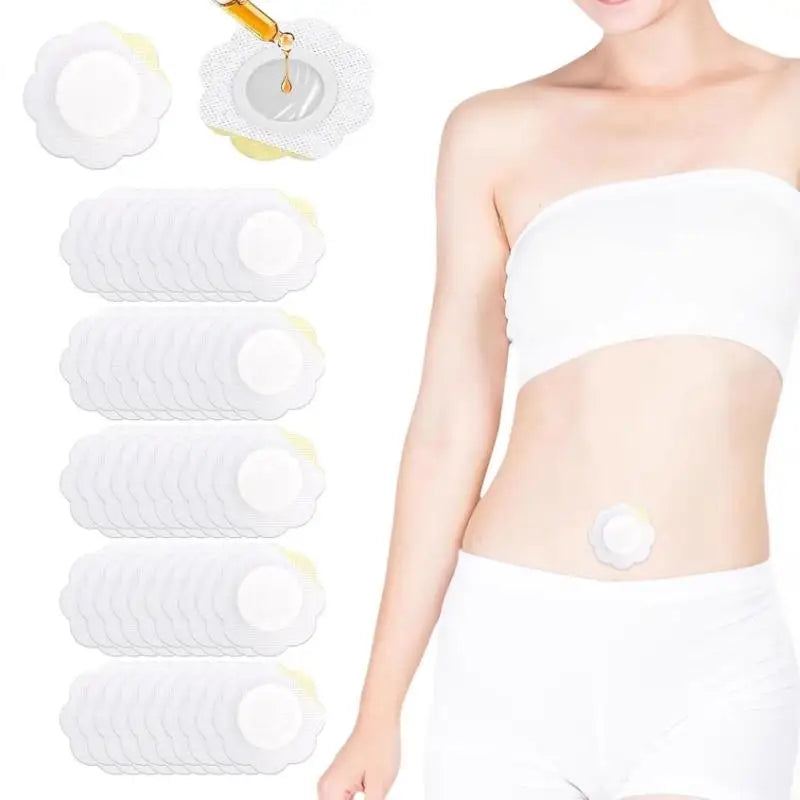 Self Adhesive Disposable Castor Oil Patches For Gentle Navel Care