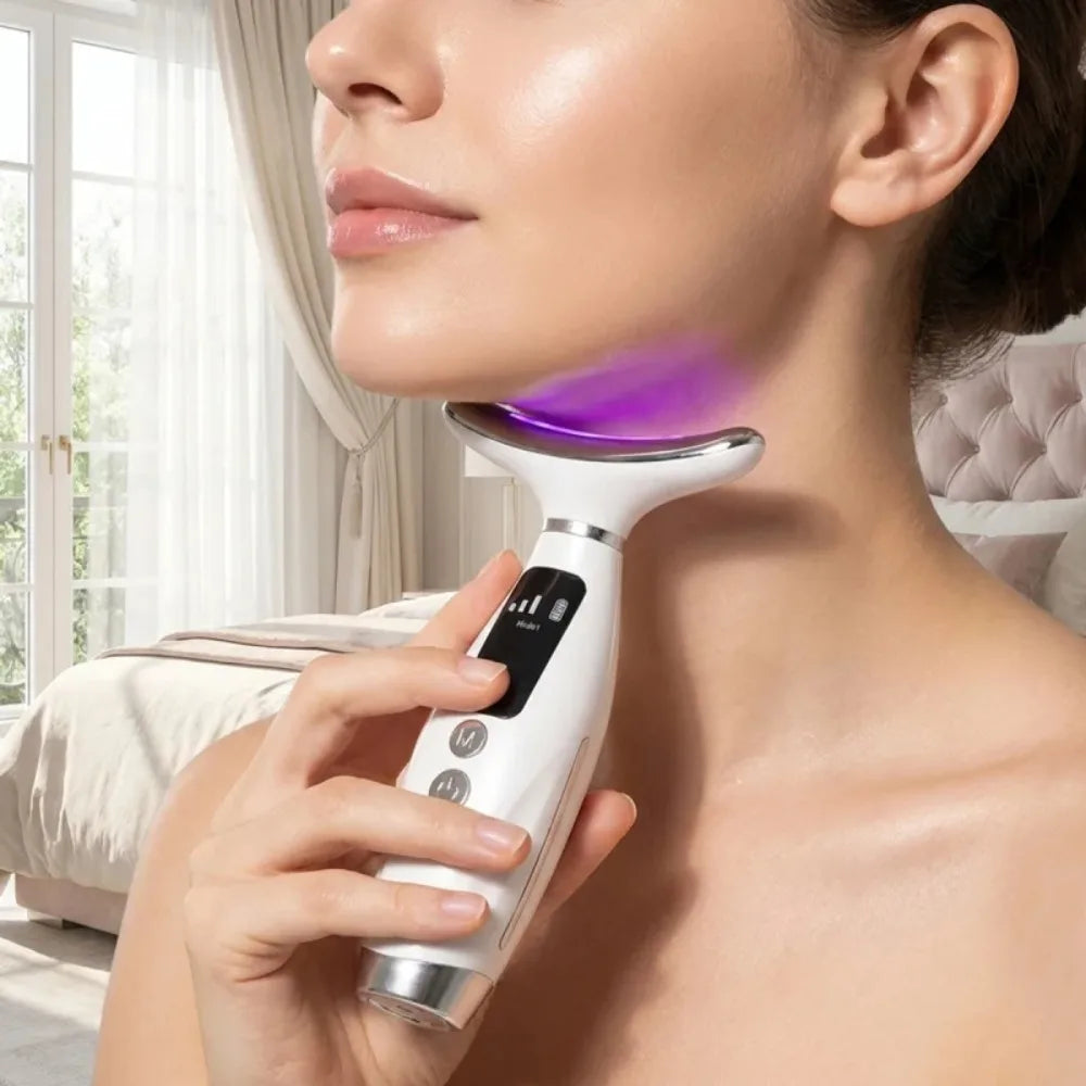 Hailicare Led Photon Facial Massager With Heating Vibration Therapy
