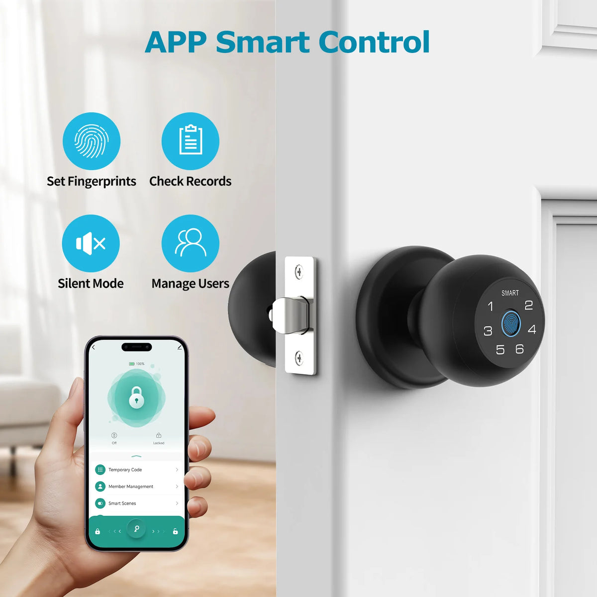 Viladepot Smart Lock Fingerprint Door Keyless Entry