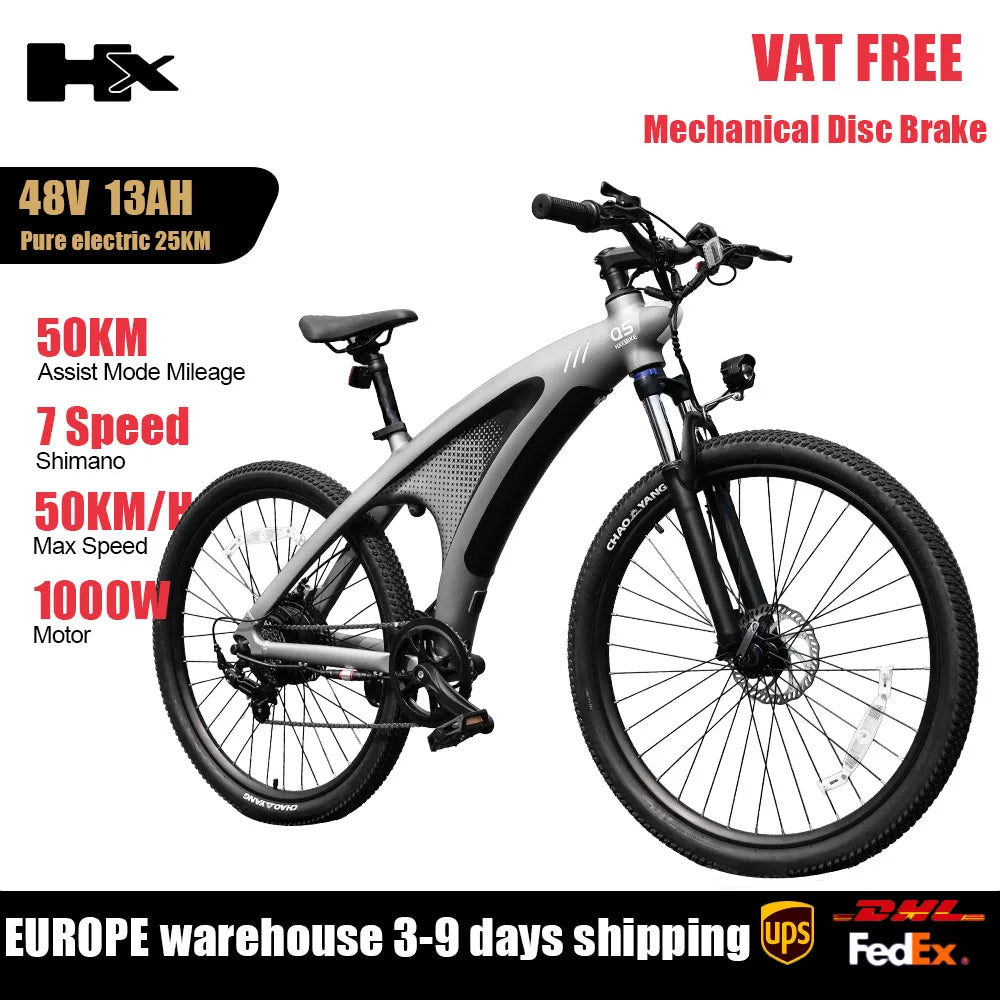 HUANCI Aluminum Electric Mountain Bike With Torque Sensor