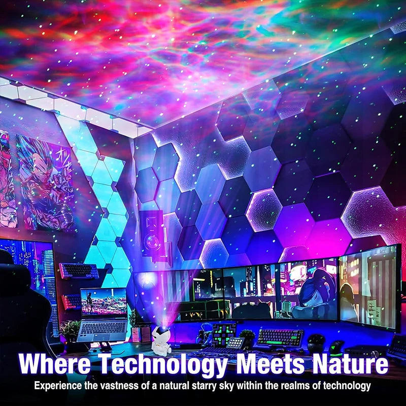 LED Barz Galaxy Projector With Remote Control For Room Ambiance