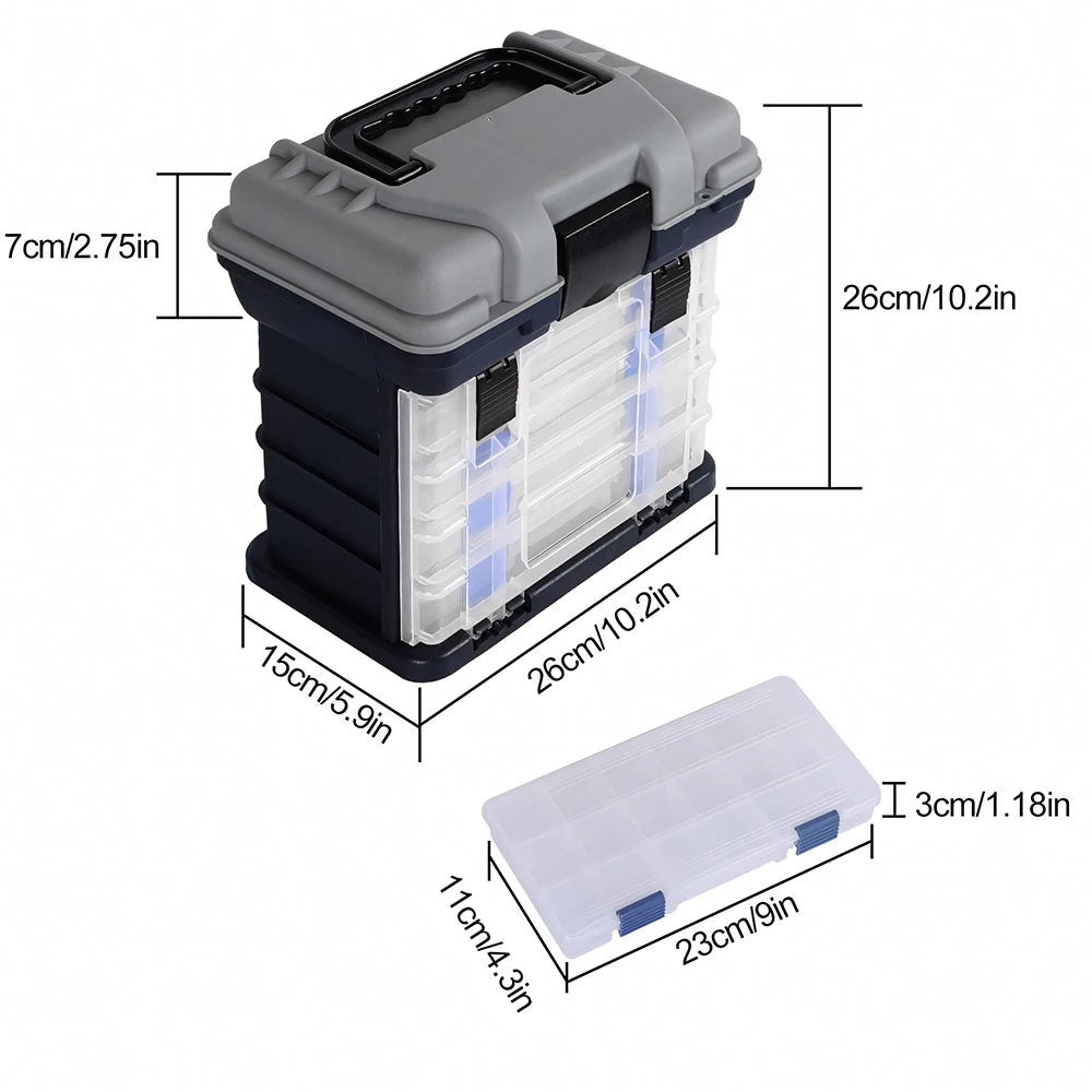 Zoe Portable Fishing Tackle Box Kit With Pliers And Lures