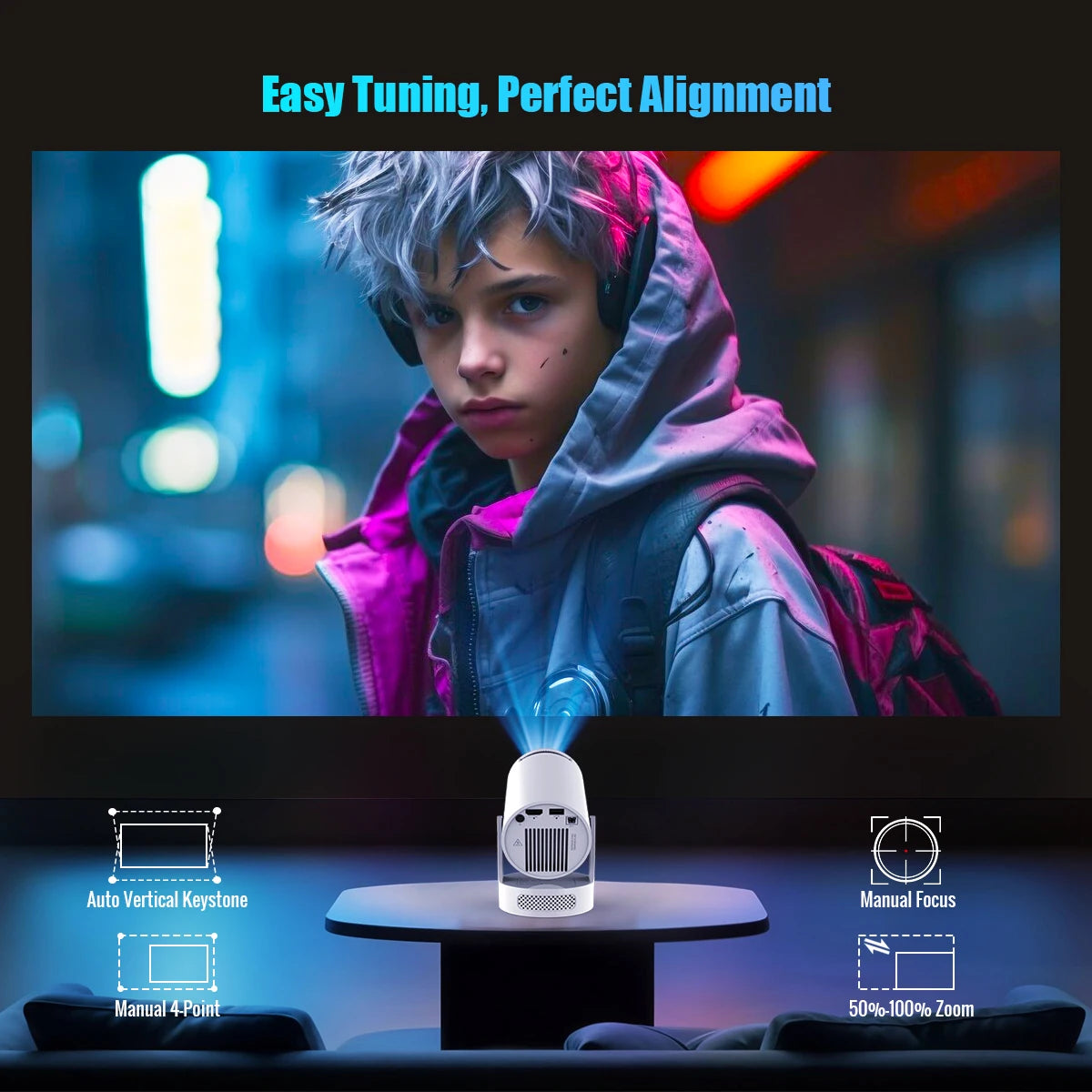 Magcubic HY300 Pro Android 14 Home Theater Portable Projector