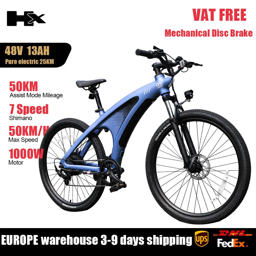 HUANCI Aluminum Electric Mountain Bike With Torque Sensor