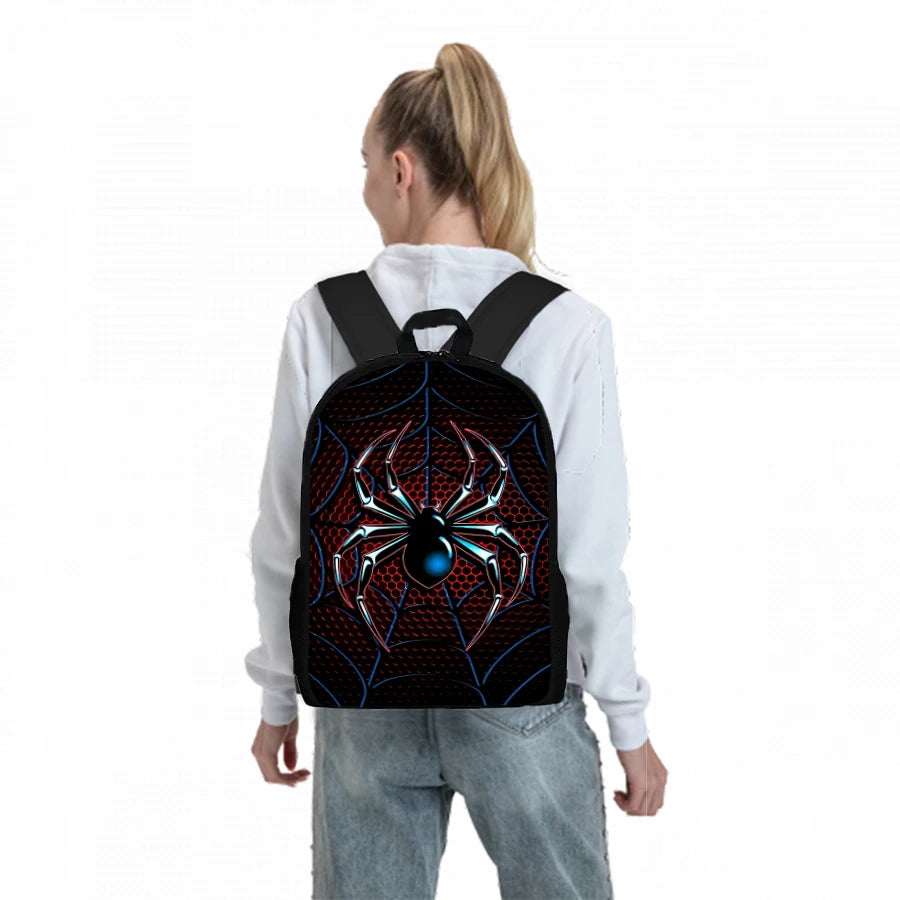 Spider Pattern 3D Cartoon School Backpack For Children
