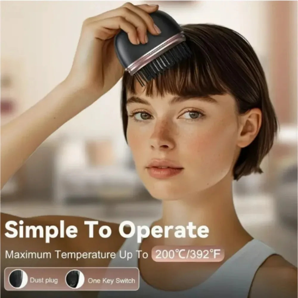 Zimir Rechargeable Ionic Hair Straightener Brush Portable Travel Styling Tool