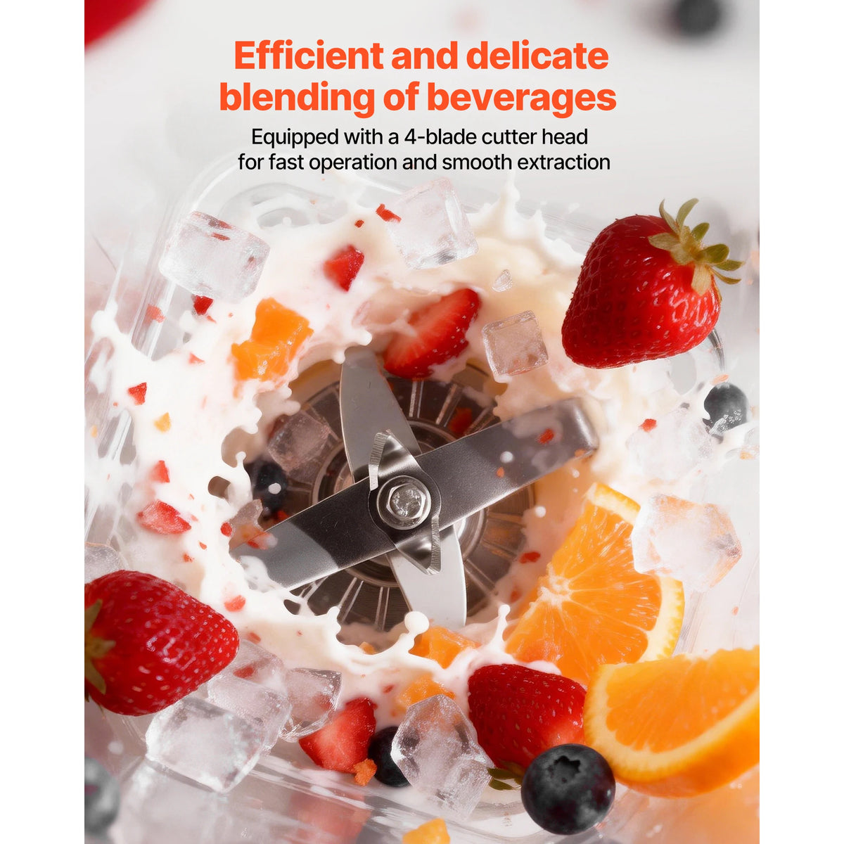SucceBuy 68oz Countertop Blenders with Shield 2200W 26000RPM Kitchen Food Processor Combo 6Preset Menu for Smoothies White/Black