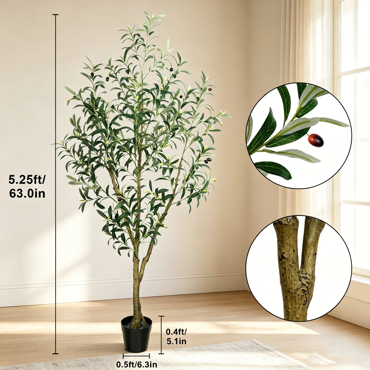 Olitree Artificial Olive Tree With Pot For Home Decor