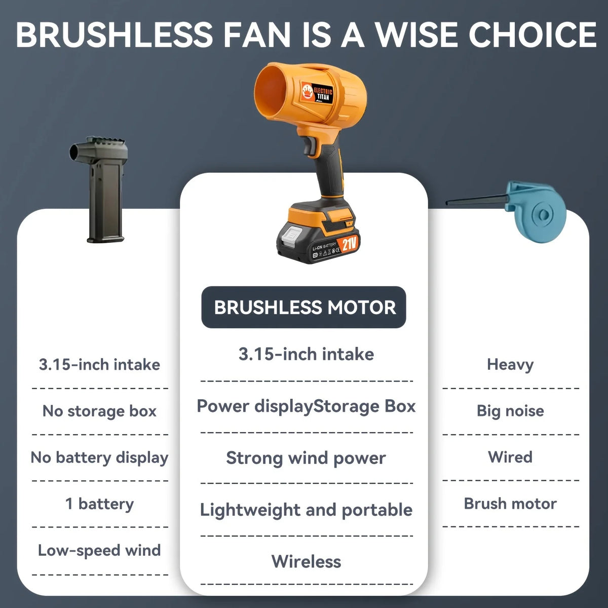 Belibuy Cordless Hair Dryer Portable Blower With Diffuser