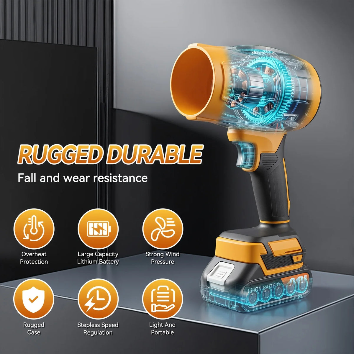 Belibuy Cordless Hair Dryer Portable Blower With Diffuser