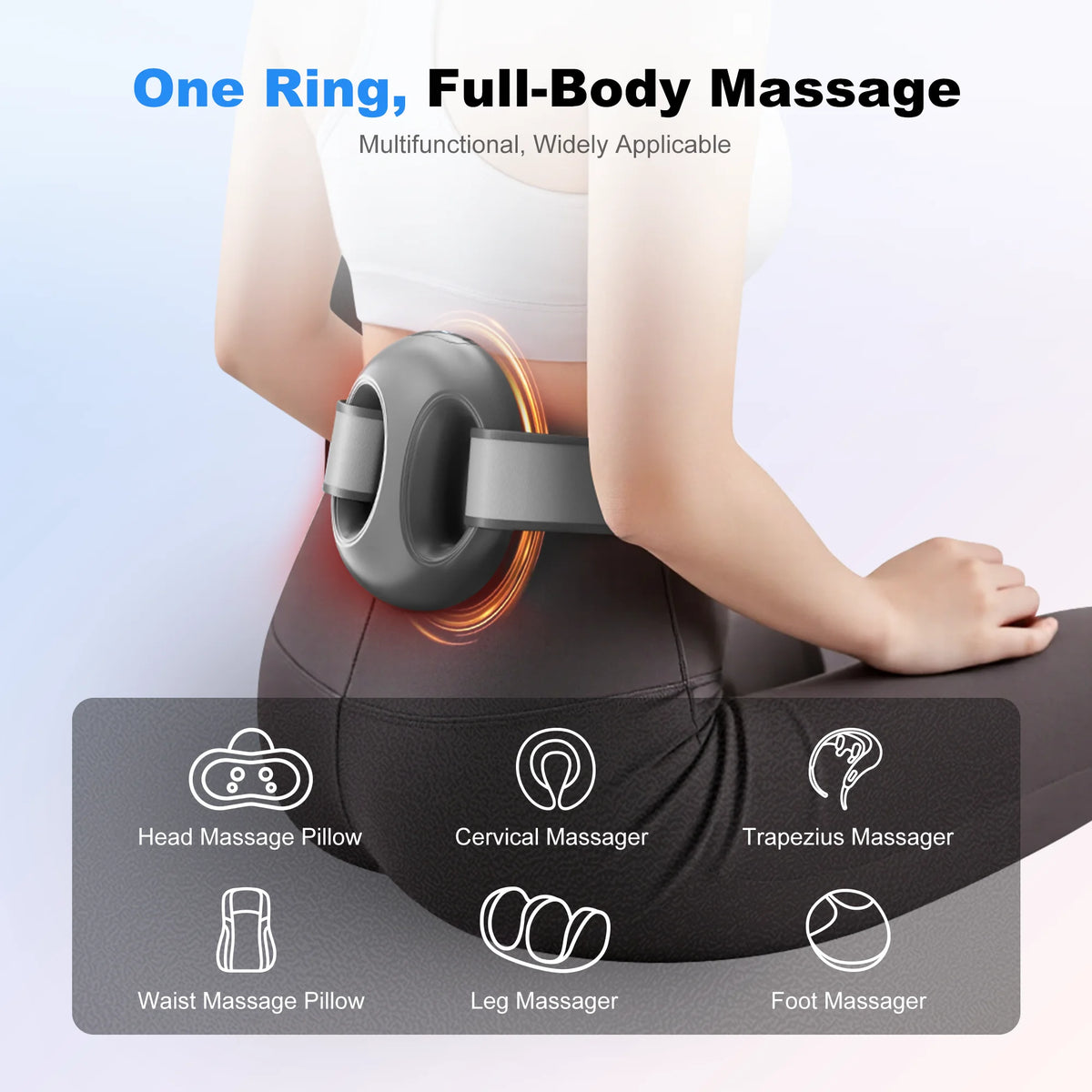 LEERCON Portable Mini Fascia Ring Vibration Muscle Massager