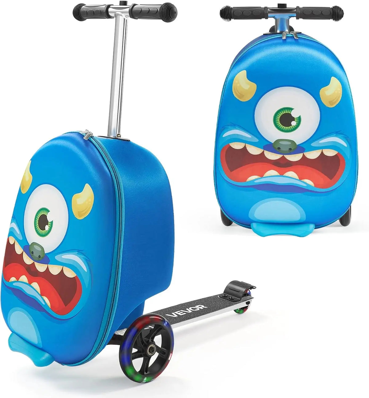 VEVOR Kids Ride On Scooter Suitcase With Flashing Wheels