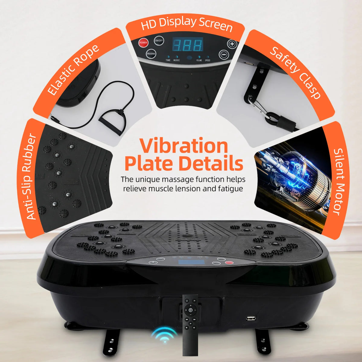 Portable Vibration Plate Exercise Machine For Full Body Fat Burning