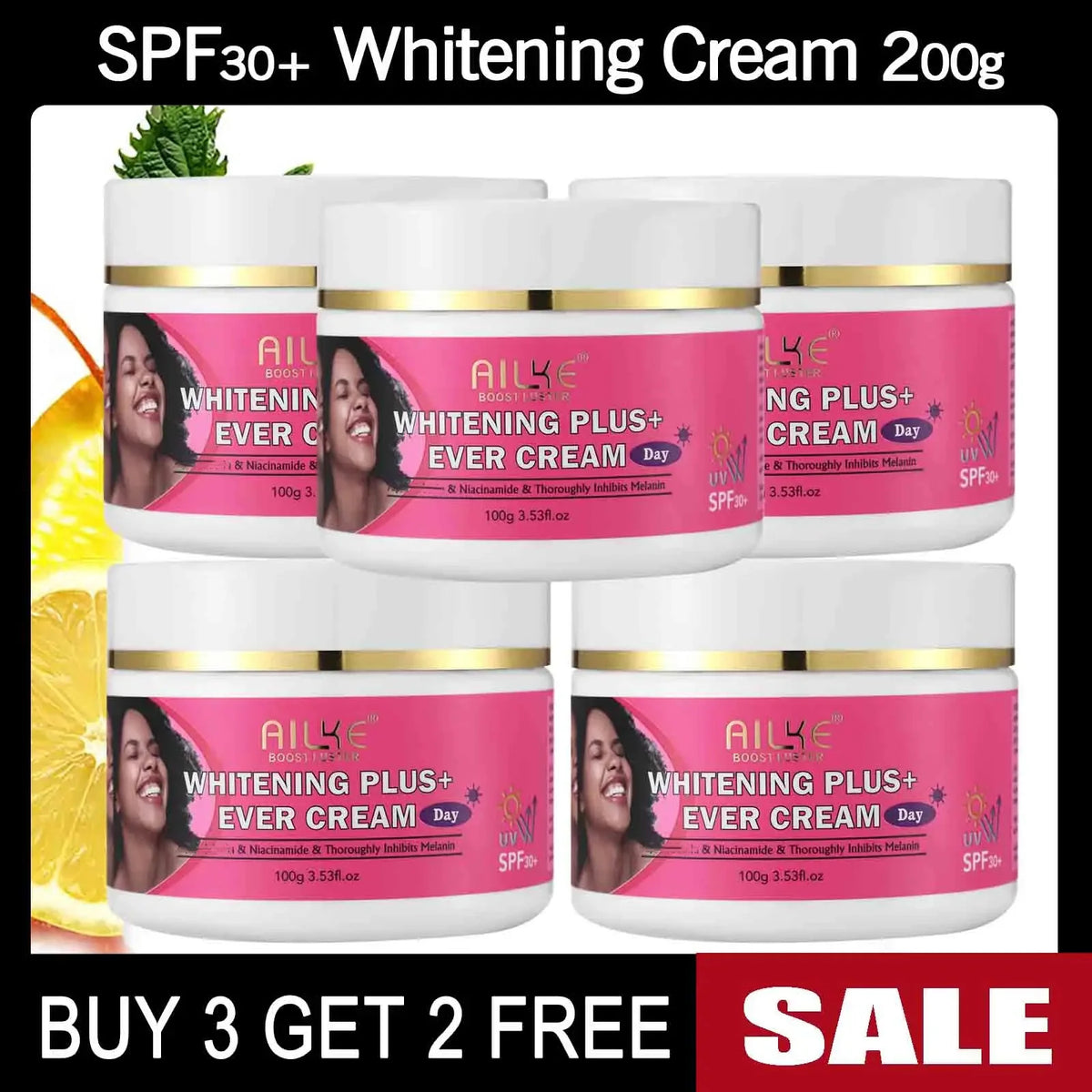 Ailke Natural Skin Brightening Cream Set With Moisturizer