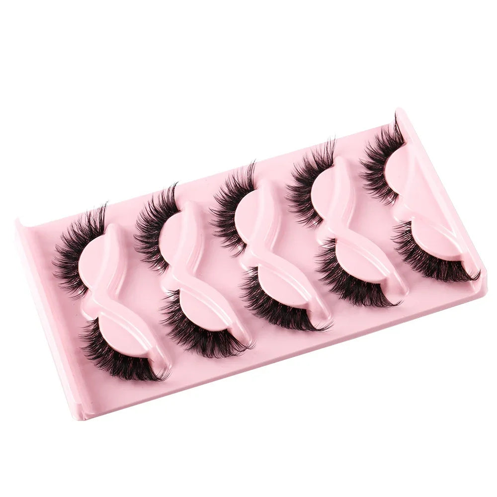 Natural Long Cat Eye False Eyelashes Synthetic Full Strip