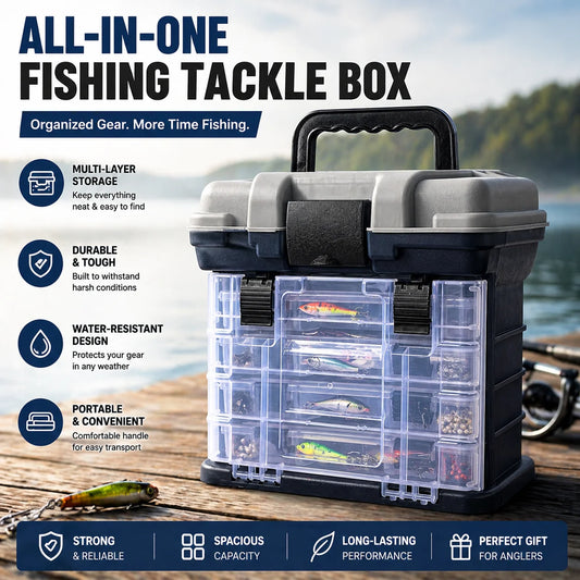 Zoe Portable Fishing Tackle Box Kit With Pliers And Lures