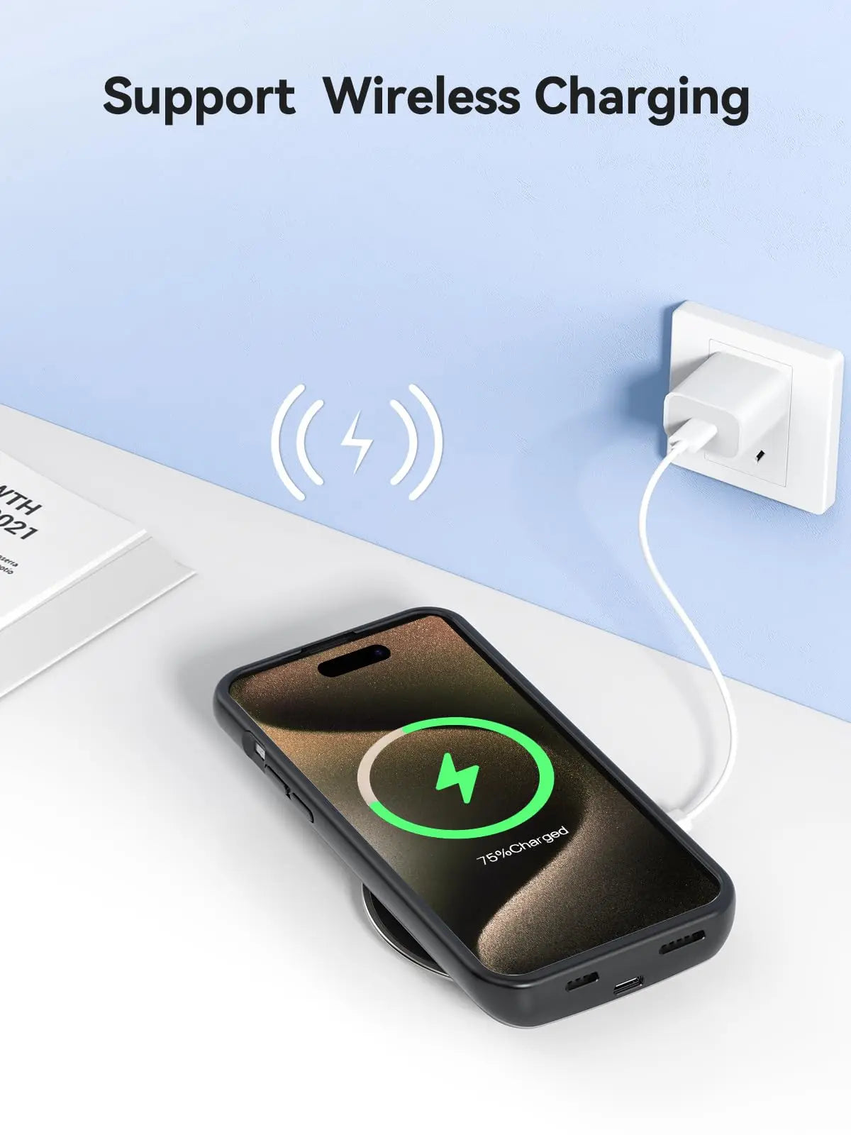 Newdery Magnetic Wireless Charging Battery Case For iPhones