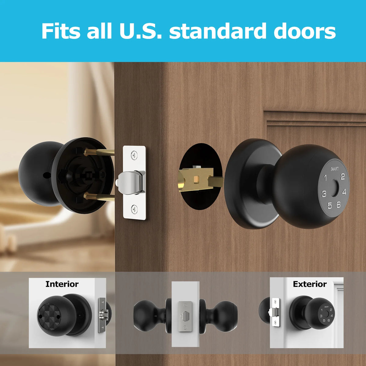 Viladepot Smart Lock Fingerprint Door Keyless Entry