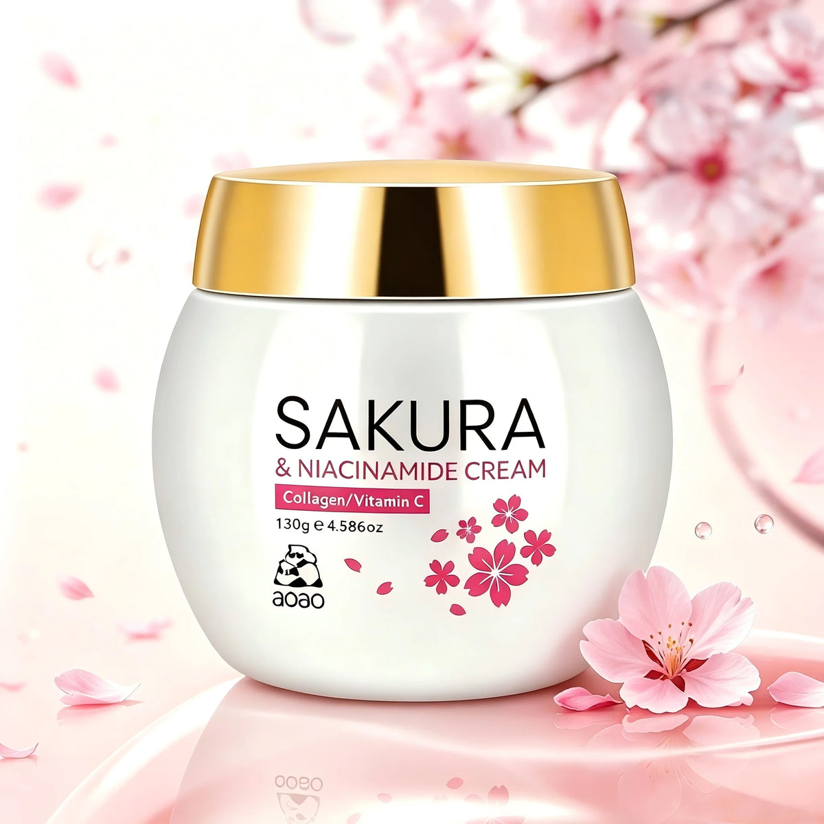 Aoao Sakura Hydrating Face Cream Infused With Collagen And Niacinamide