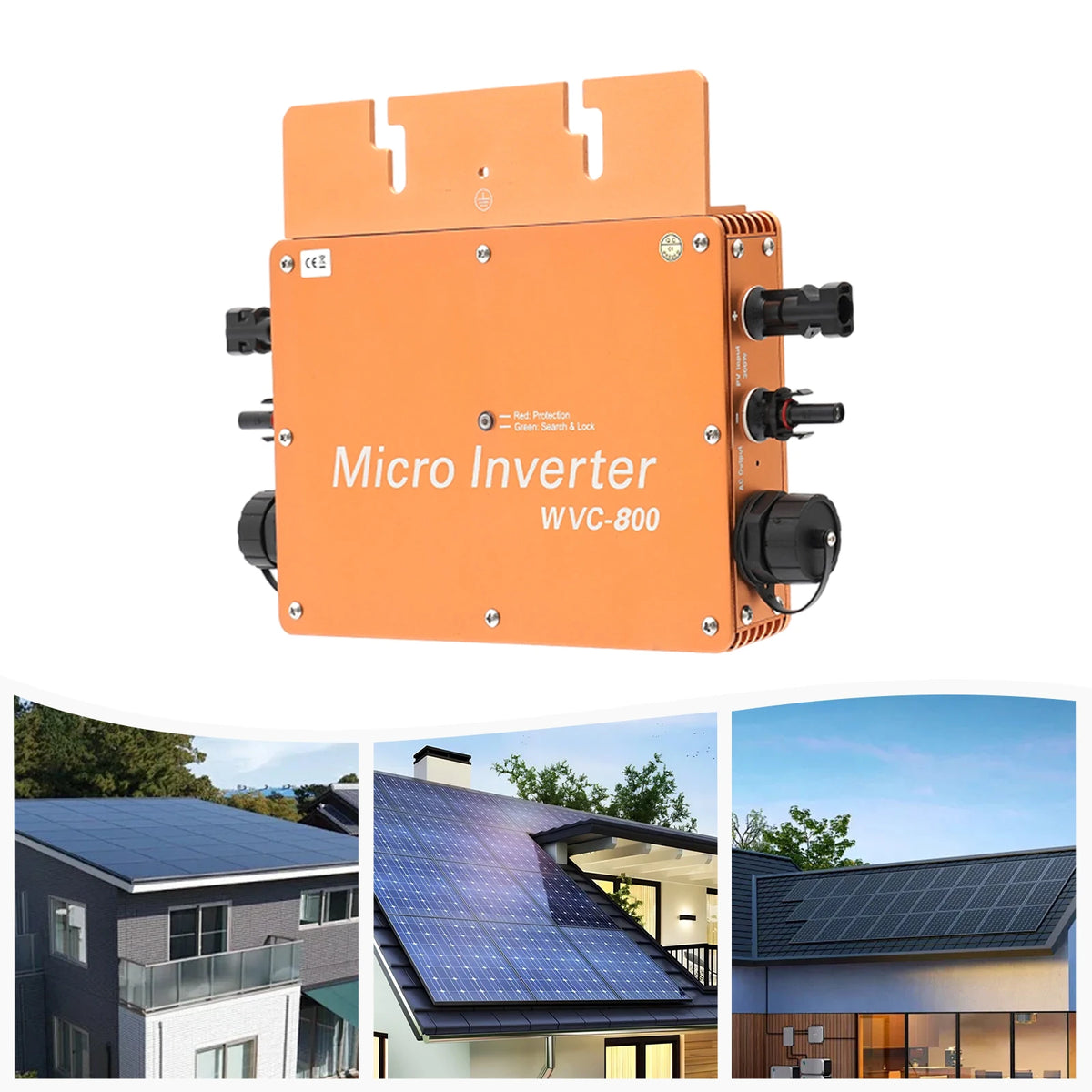 800W Solar Power Inverter US Standard LCD Display Smooth Edge High Security Easy Install for Renewable Energy Systems