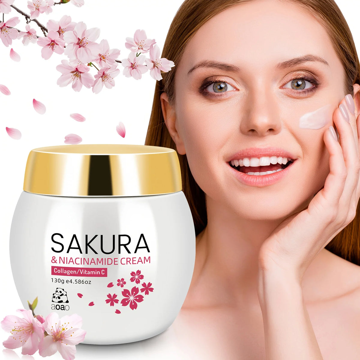 Aoao Sakura Hydrating Face Cream Infused With Collagen And Niacinamide