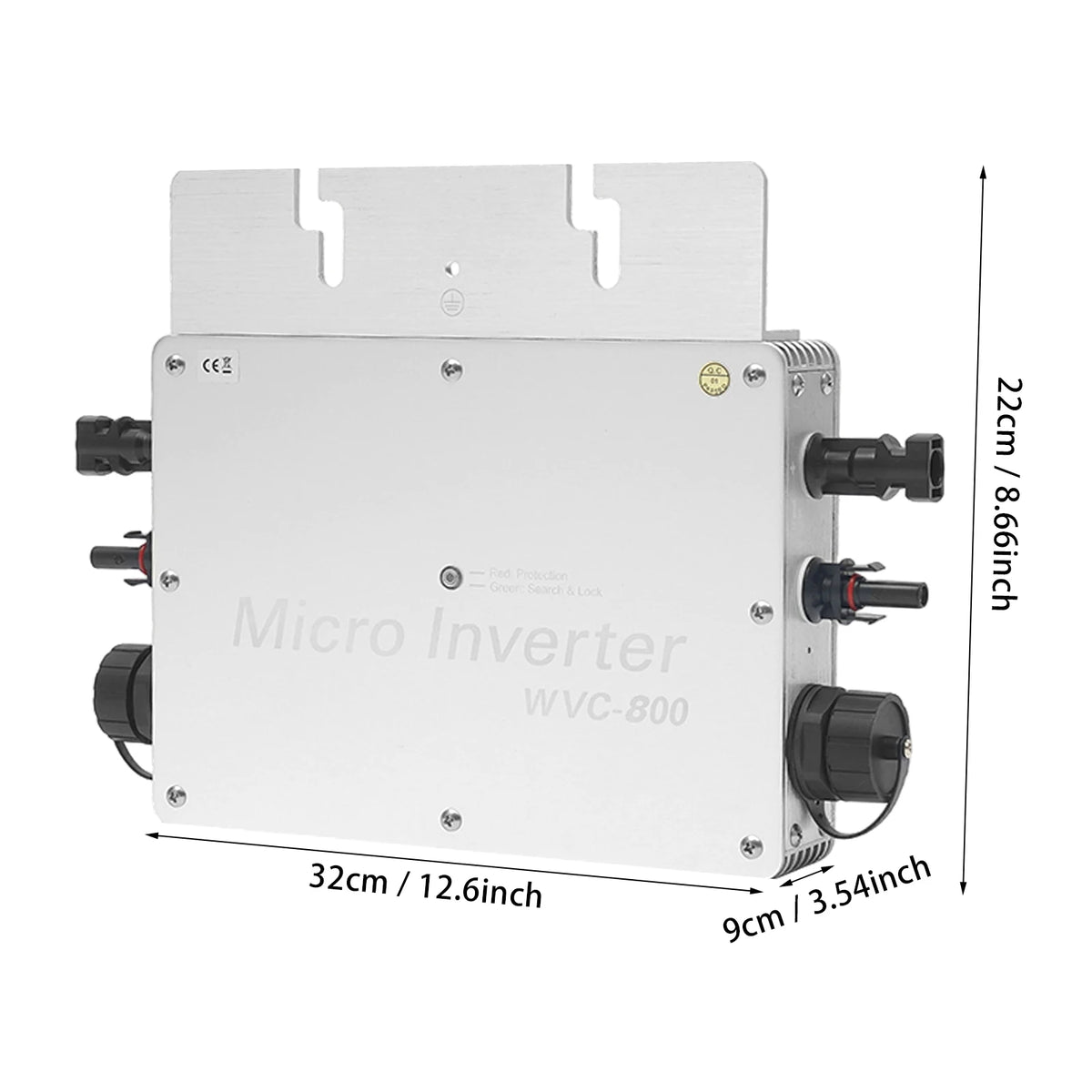 800W Solar Power Inverter US Standard LCD Display Smooth Edge High Security Easy Install for Renewable Energy Systems