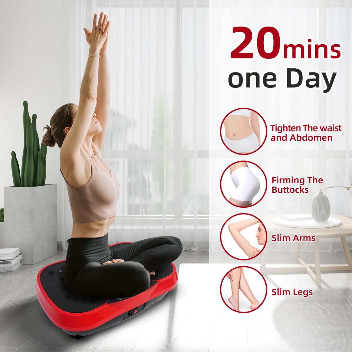 Portable Vibration Plate Exercise Machine For Full Body Fat Burning