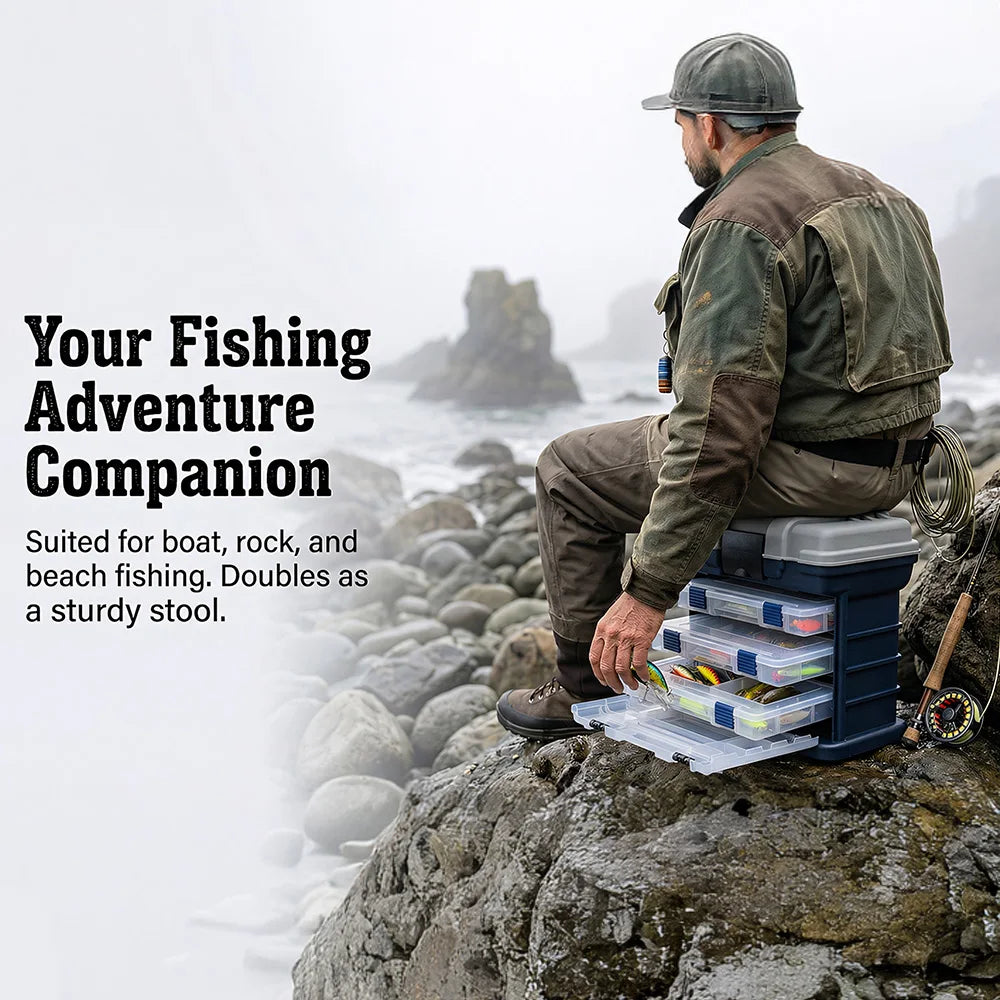 Zoe Portable Fishing Tackle Box Kit With Pliers And Lures