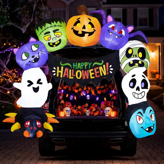 Joiedomi Halloween Inflatable Archway With LED Trunk Or Treat Decor