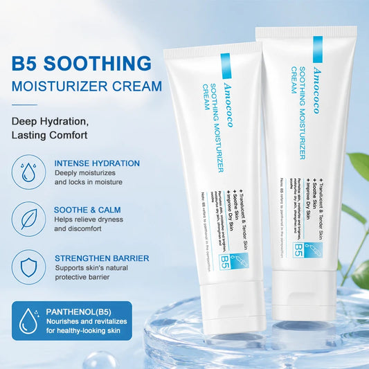 Amococo B5 Moisturizing Facial Cream With Panthenol And Hyaluronic Acid