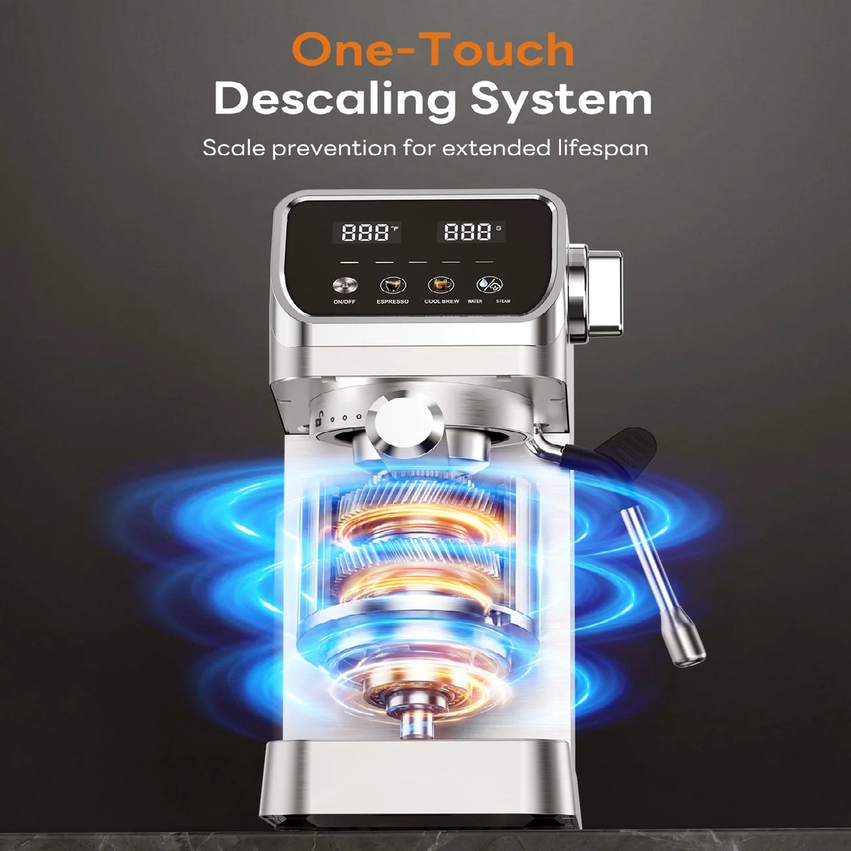 20 Bar Touchscreen Espresso Machine With Integrated Milk Frother