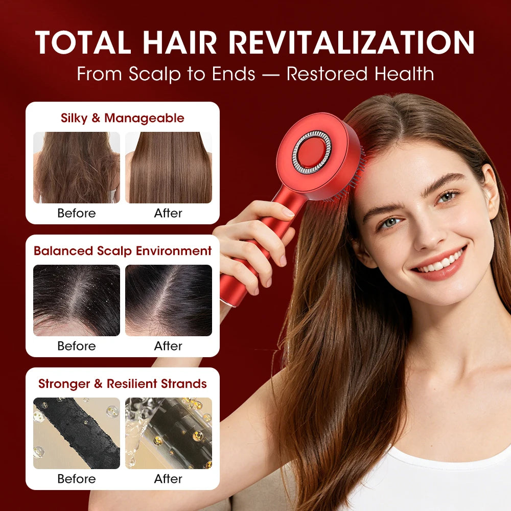 Hailicare Electric Red Light Scalp Massager Comb For Hair Relaxation