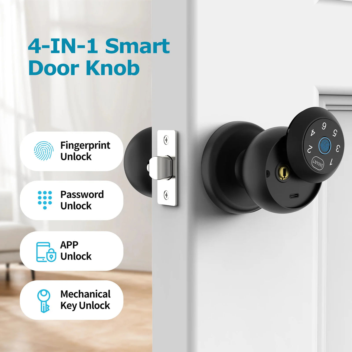 Viladepot Smart Lock Fingerprint Door Keyless Entry