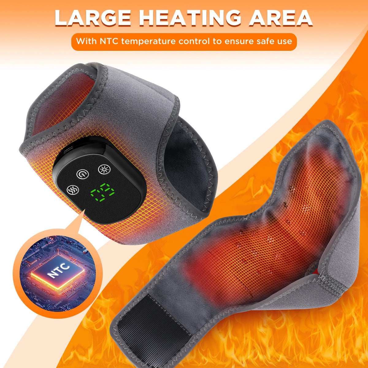 Hailicare Electric Heating Foot Ankle Massager Vibration Wrap Support