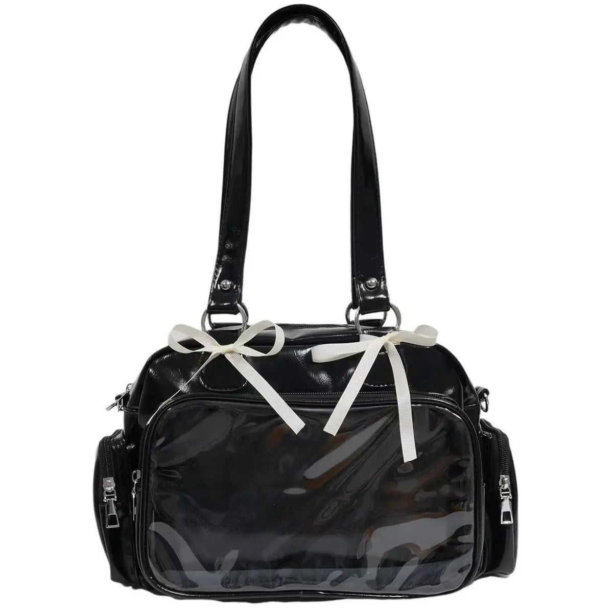 Unisex Soft Tpu Bow Lace Shoulder Bag Portable Crossbody Purse