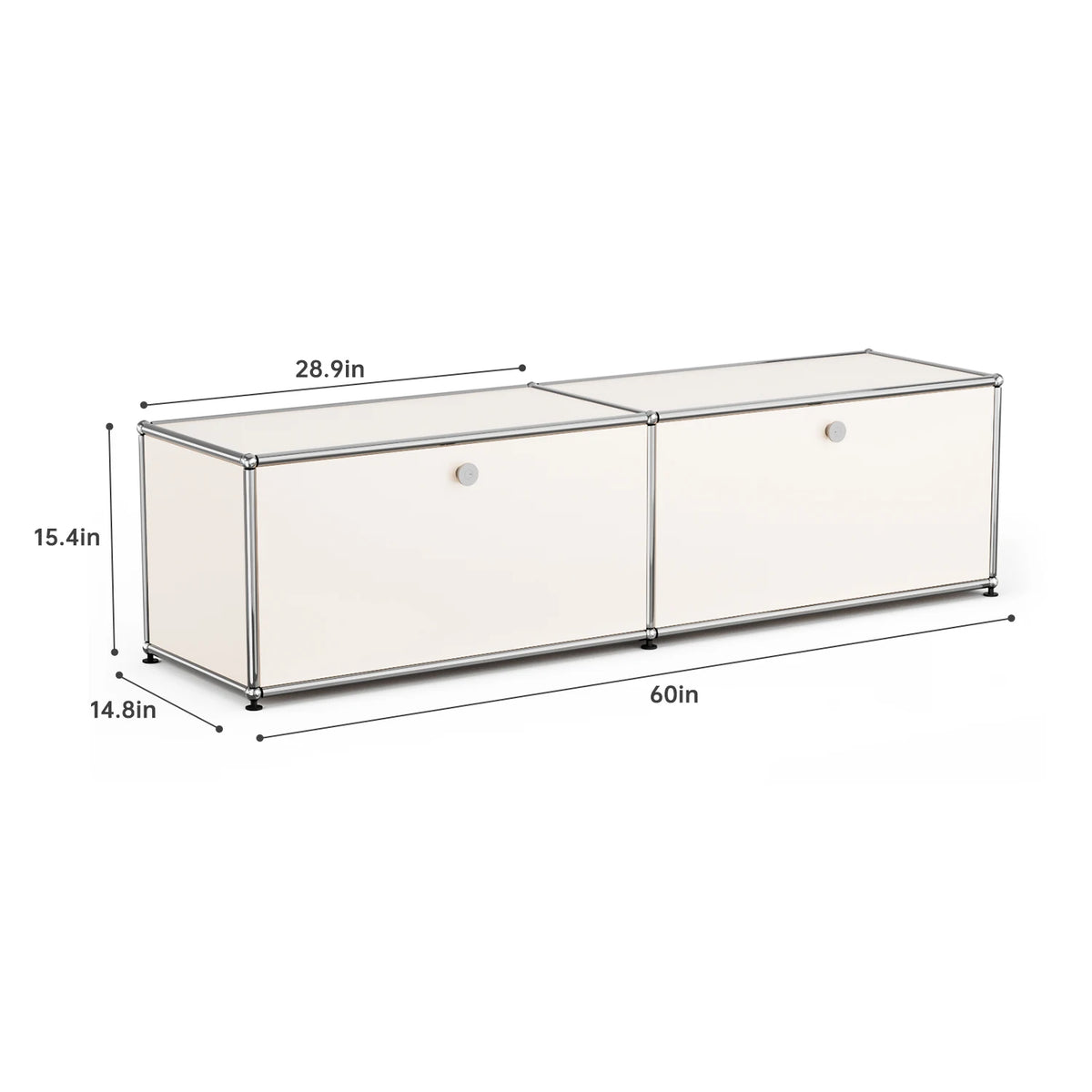 Modern Modular TV Stand Cabinet Stainless Steel Frame Media Console with Storage Drawer Lowboard Living Room Furniture